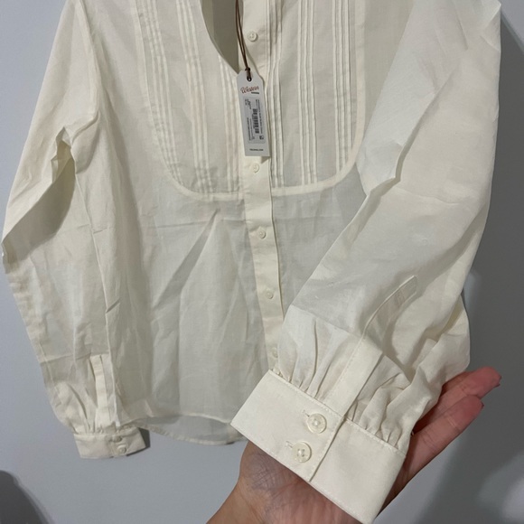 Tecovas women’s button down in bone cotton size XS NWT - Picture 5 of 8